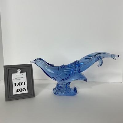 -205- PADEN CITY | Mid Century Blue Chinese Pheasant