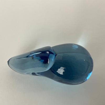 -208- FOSTORIA | Marked Ice Blue Glass Rabbit