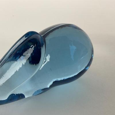 -208- FOSTORIA | Marked Ice Blue Glass Rabbit