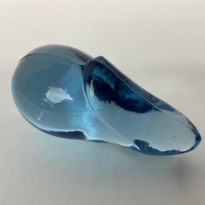 -208- FOSTORIA | Marked Ice Blue Glass Rabbit