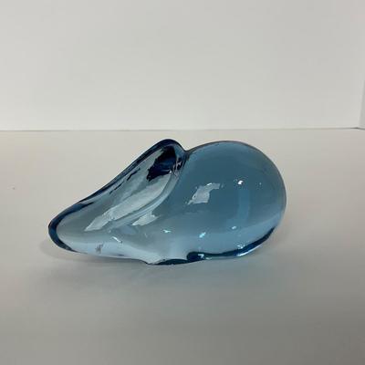 -208- FOSTORIA | Marked Ice Blue Glass Rabbit