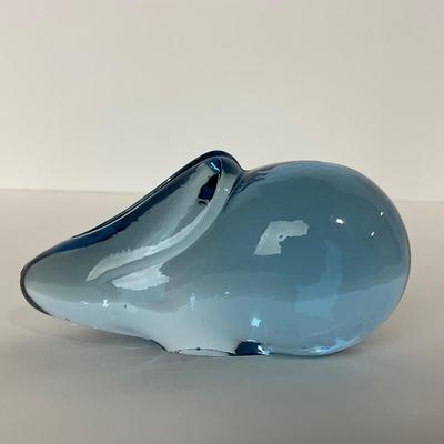 -208- FOSTORIA | Marked Ice Blue Glass Rabbit