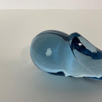 -208- FOSTORIA | Marked Ice Blue Glass Rabbit