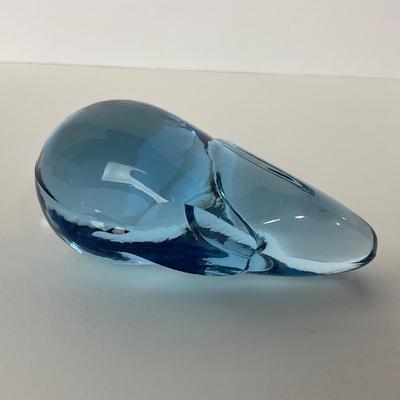 -208- FOSTORIA | Marked Ice Blue Glass Rabbit