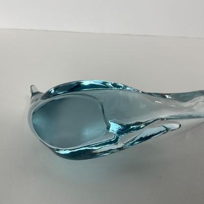 -209- FENTON | Marked Ice Blue Happiness Bird Long tail