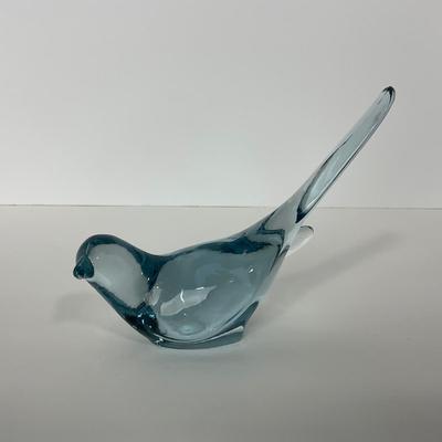 -209- FENTON | Marked Ice Blue Happiness Bird Long tail