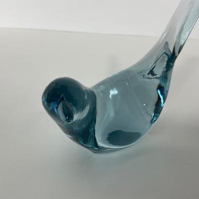 -209- FENTON | Marked Ice Blue Happiness Bird Long tail