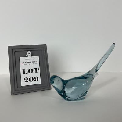 -209- FENTON | Marked Ice Blue Happiness Bird Long tail
