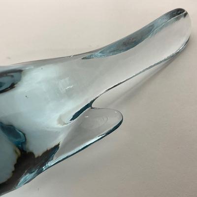 -209- FENTON | Marked Ice Blue Happiness Bird Long tail