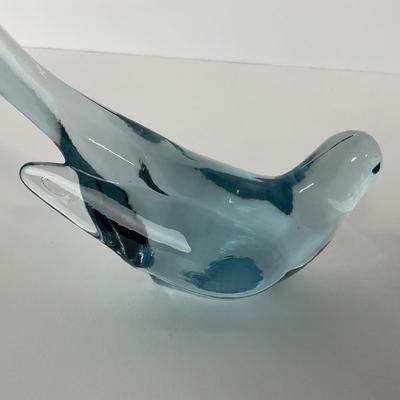 -209- FENTON | Marked Ice Blue Happiness Bird Long tail