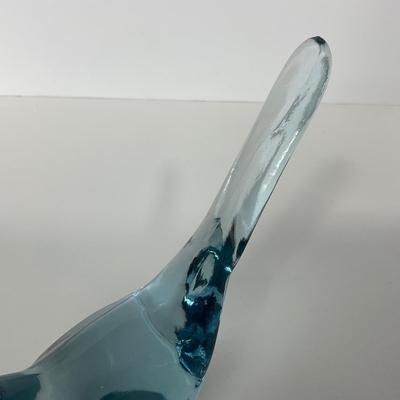 -209- FENTON | Marked Ice Blue Happiness Bird Long tail