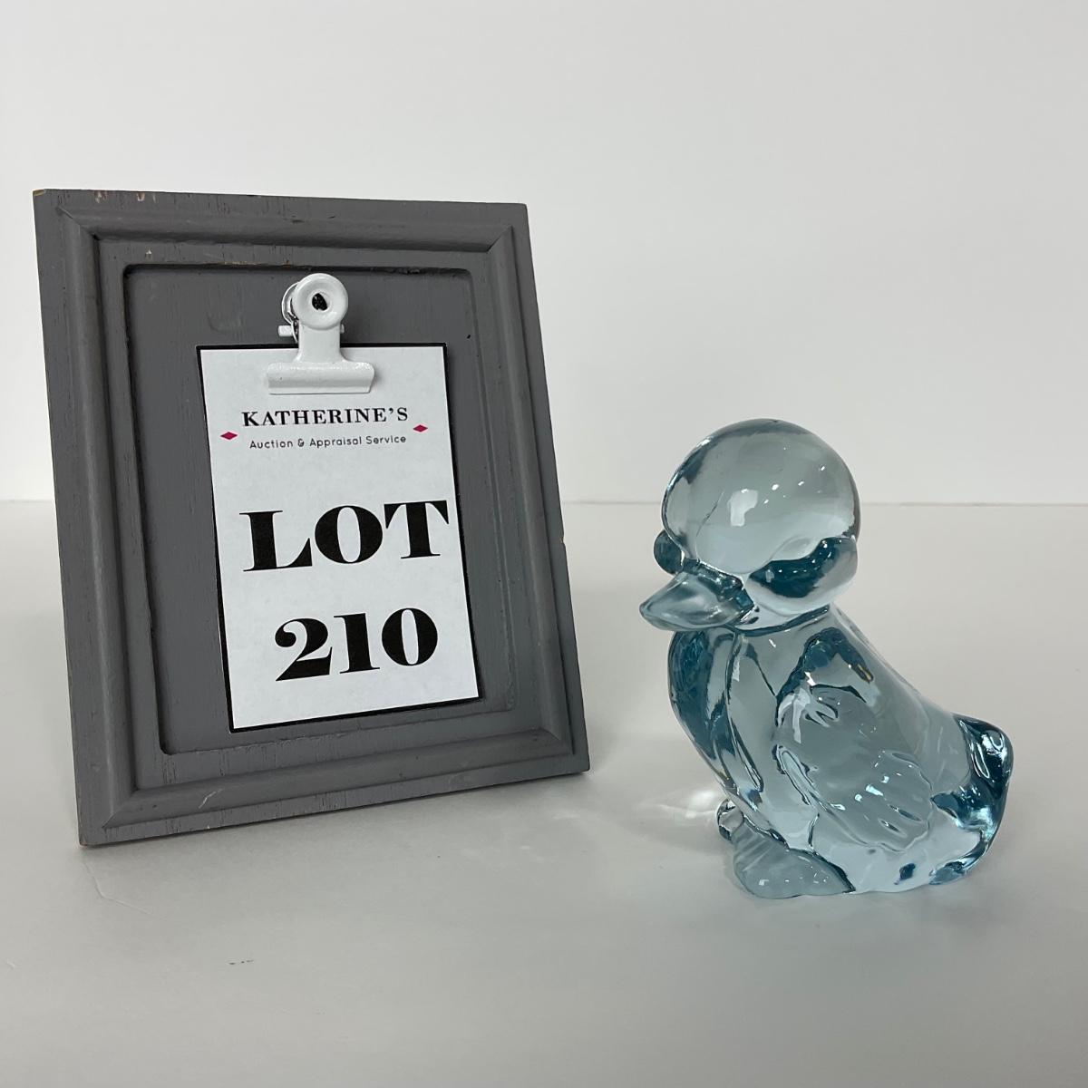 210 FENTON Marked Light Blue Duckling