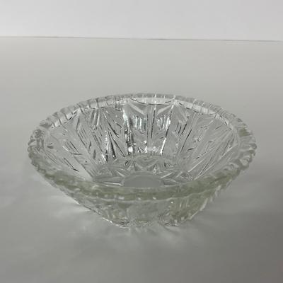 -214- GLASSWARE | Clear Glass Candy/Powder Dish With Lid