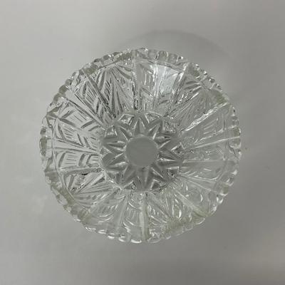 -214- GLASSWARE | Clear Glass Candy/Powder Dish With Lid