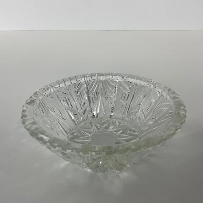 -214- GLASSWARE | Clear Glass Candy/Powder Dish With Lid