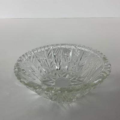 -214- GLASSWARE | Clear Glass Candy/Powder Dish With Lid