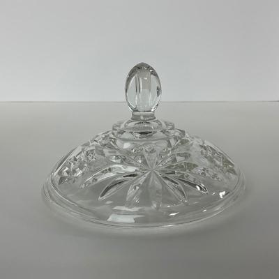 -215- ANCHOR HOCKING | Early American Precut Star Of David Dish With Lid