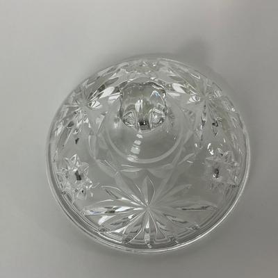 -215- ANCHOR HOCKING | Early American Precut Star Of David Dish With Lid