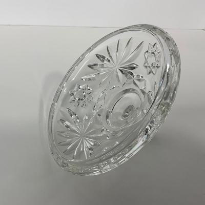 -215- ANCHOR HOCKING | Early American Precut Star Of David Dish With Lid