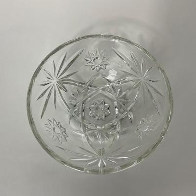 -215- ANCHOR HOCKING | Early American Precut Star Of David Dish With Lid