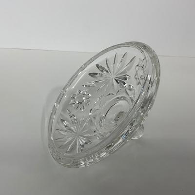 -215- ANCHOR HOCKING | Early American Precut Star Of David Dish With Lid