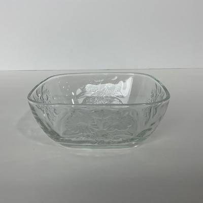 -216- GLASSWARE | Marked Indonesia Clear Glass Covered Dish