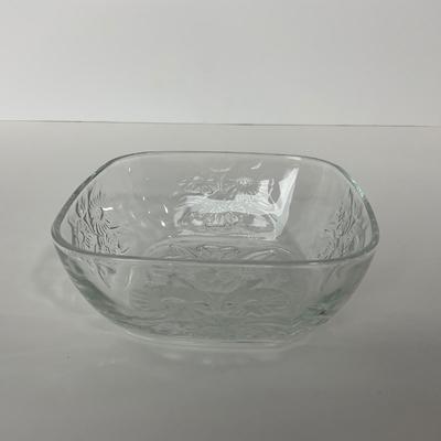 -216- GLASSWARE | Marked Indonesia Clear Glass Covered Dish