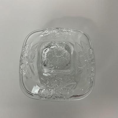 -216- GLASSWARE | Marked Indonesia Clear Glass Covered Dish