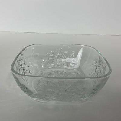 -216- GLASSWARE | Marked Indonesia Clear Glass Covered Dish