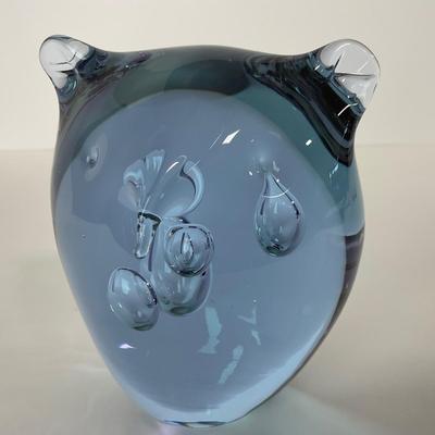 -219- UNMARKED | Heavy Mid Century Purple Owl
