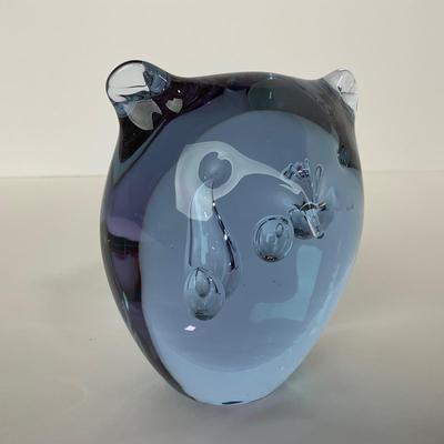 -219- UNMARKED | Heavy Mid Century Purple Owl