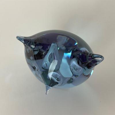-219- UNMARKED | Heavy Mid Century Purple Owl
