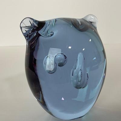 -219- UNMARKED | Heavy Mid Century Purple Owl