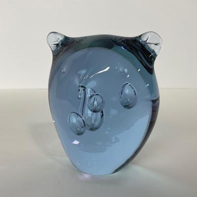 -219- UNMARKED | Heavy Mid Century Purple Owl