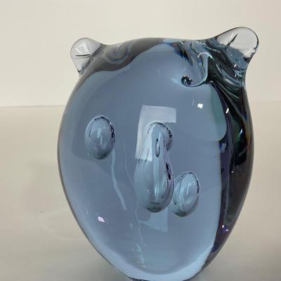 -219- UNMARKED | Heavy Mid Century Purple Owl