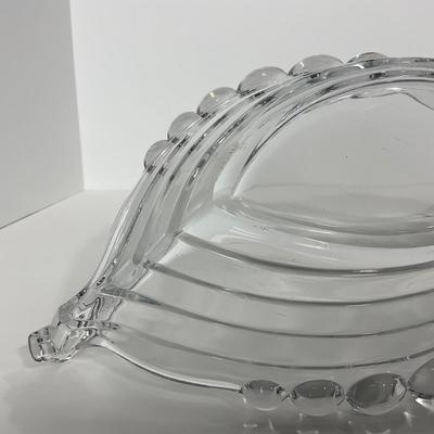 -220- DUNCAN MILLER | Crystal Viking Ship Serving Bowl