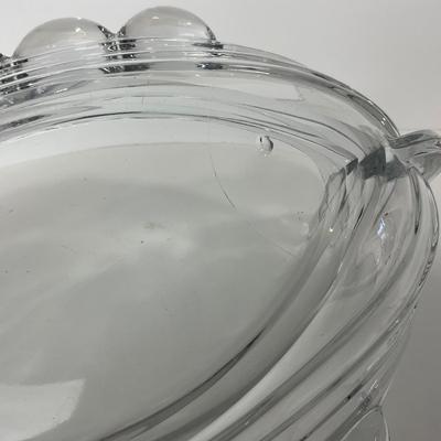 -220- DUNCAN MILLER | Crystal Viking Ship Serving Bowl