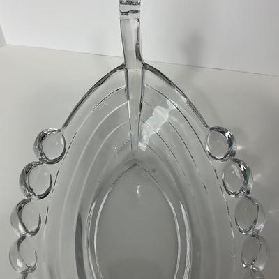 -220- DUNCAN MILLER | Crystal Viking Ship Serving Bowl
