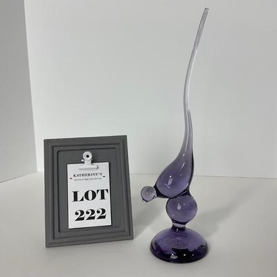 -222- VIKING | Mid Century Purple Long Tail Bird