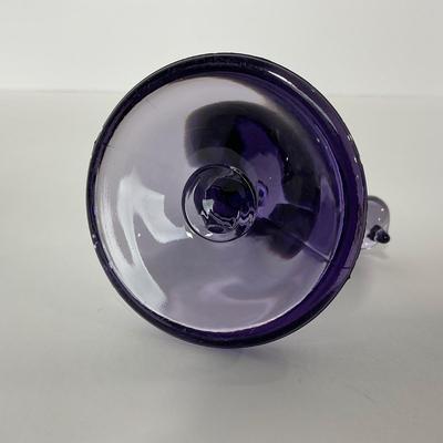 -222- VIKING | Mid Century Purple Long Tail Bird