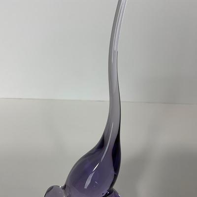 -222- VIKING | Mid Century Purple Long Tail Bird