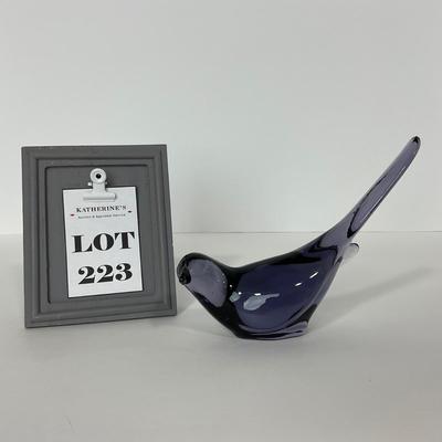 -223- FENTON | Marked Purple Happiness Bird Long Tail