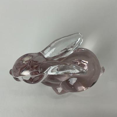-228- SILVESTRI | Light Pink Art Glass Rabbit