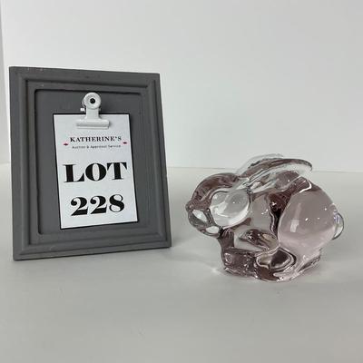 -228- SILVESTRI | Light Pink Art Glass Rabbit