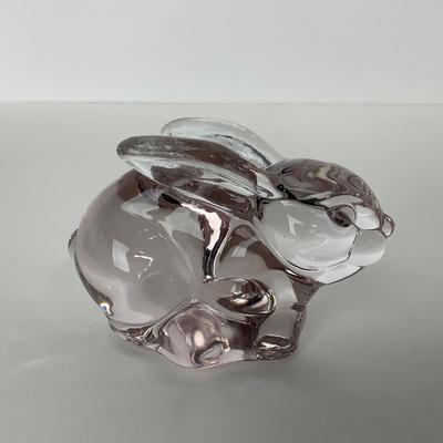 -228- SILVESTRI | Light Pink Art Glass Rabbit