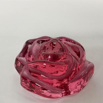 -230- UNMARKED | Pink Rose Paperweight