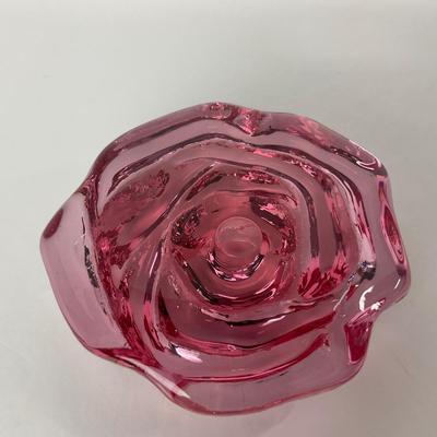 -230- UNMARKED | Pink Rose Paperweight