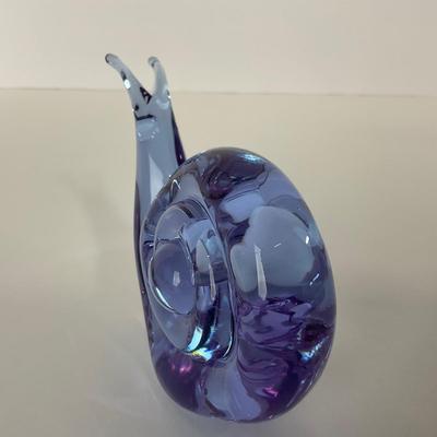 -231- UNMARKED | Light Purple Art Glass Snail