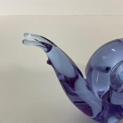 -231- UNMARKED | Light Purple Art Glass Snail