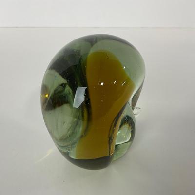 -233- UNMARKED | Abstract Brown Snail Paperweight
